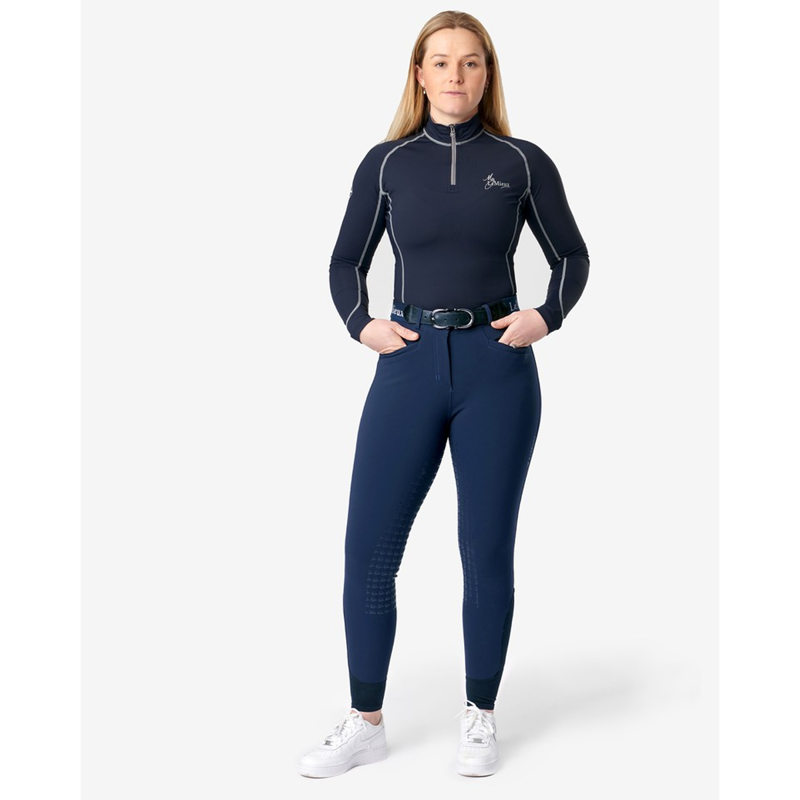 My LeMieux Dynamique Knee Grip Breeches - Navy-1